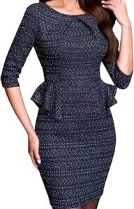 Pleated Office Dress